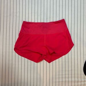 Lulu Lemon Sonic Pink Speed Up High Rise Athletic Shorts 2.5”